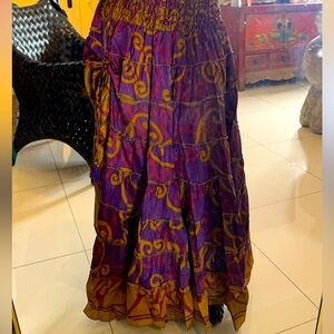 1 of 1 Kenzia Boho Hi-Low Tasseled Skirt